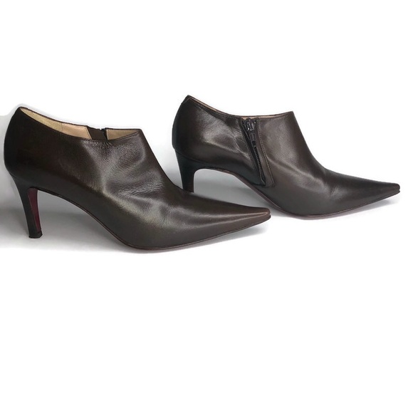 L’Autre Chose Brown Leather Booties 36.5 6.5 - Picture 3 of 13